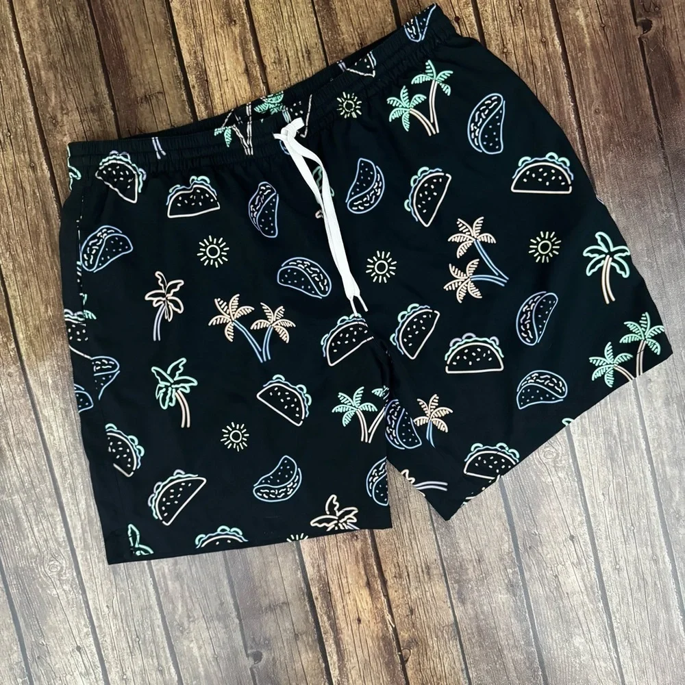 🌮 Chubbies “Taco ‘Bout a Party” Swim Trunks – XXL, 7” Inseam 🌴